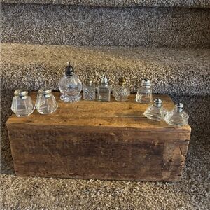 Vintage Glass Salt and Pepper Shakers Set